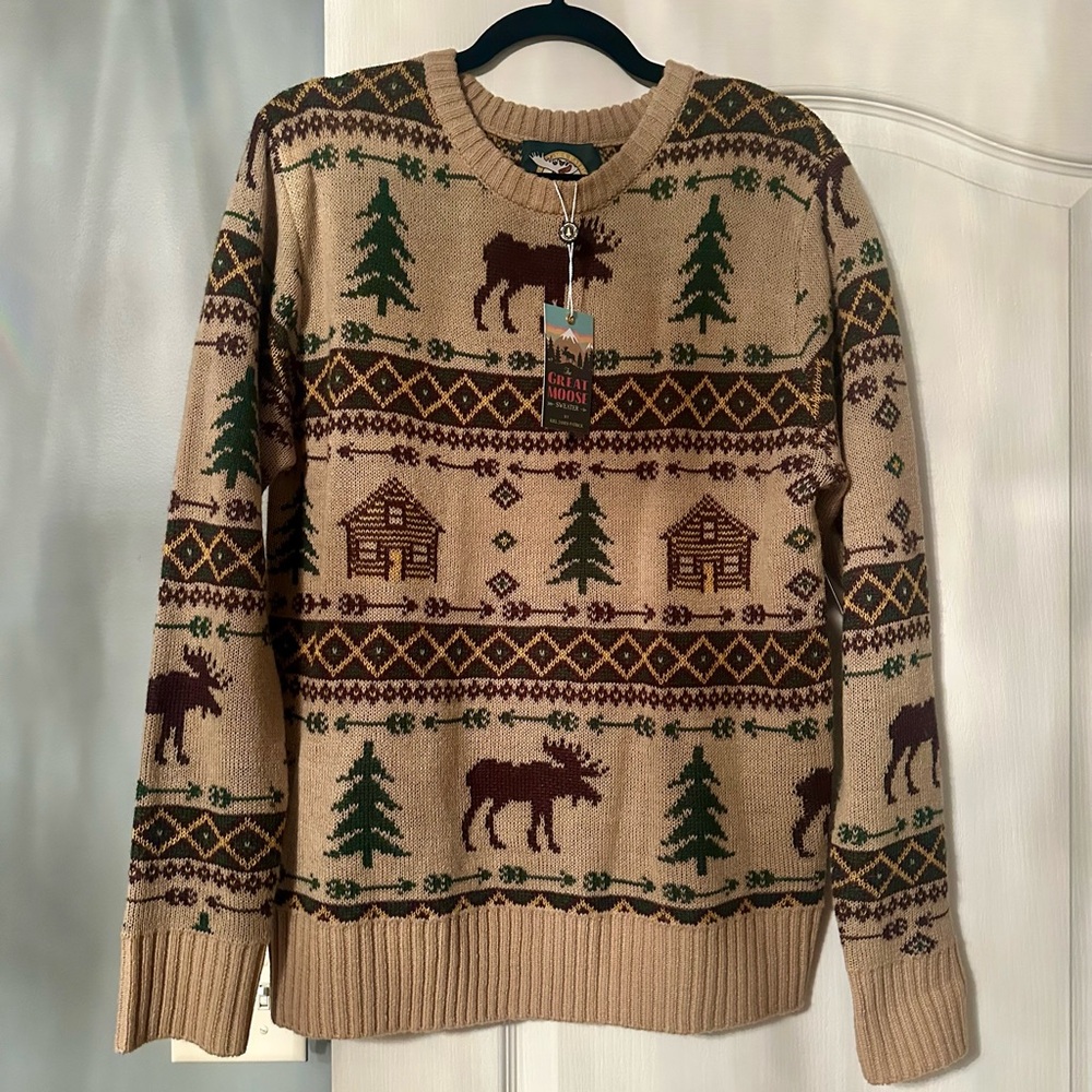 Kiel James Patrick Great Moose Sweater-NWT, Size M,